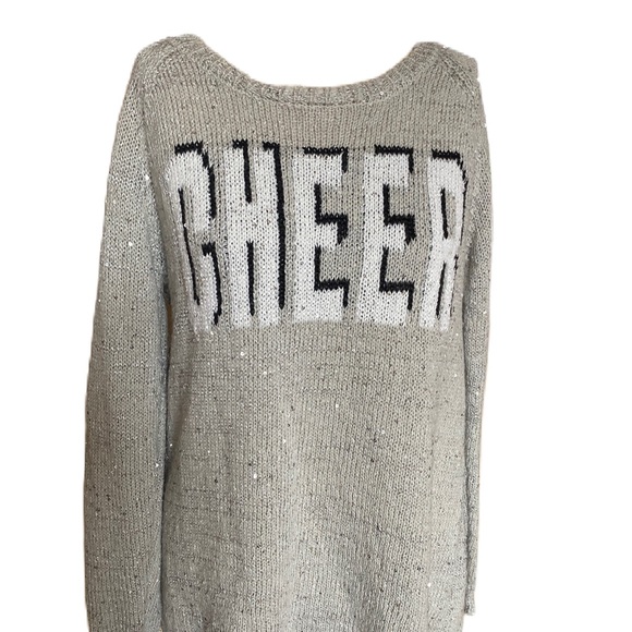 Gray Sweater with sequins CHEER - Picture 1 of 4